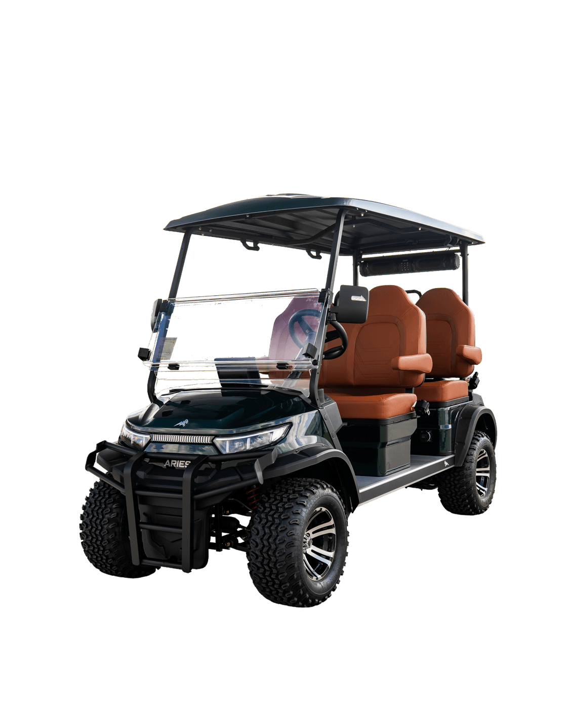 Aries EV Classic 4-Forward XL (C4FXL) — the lifted, all-terrain forward-facing four-seat street-legal golf cart, manufacturer product photo