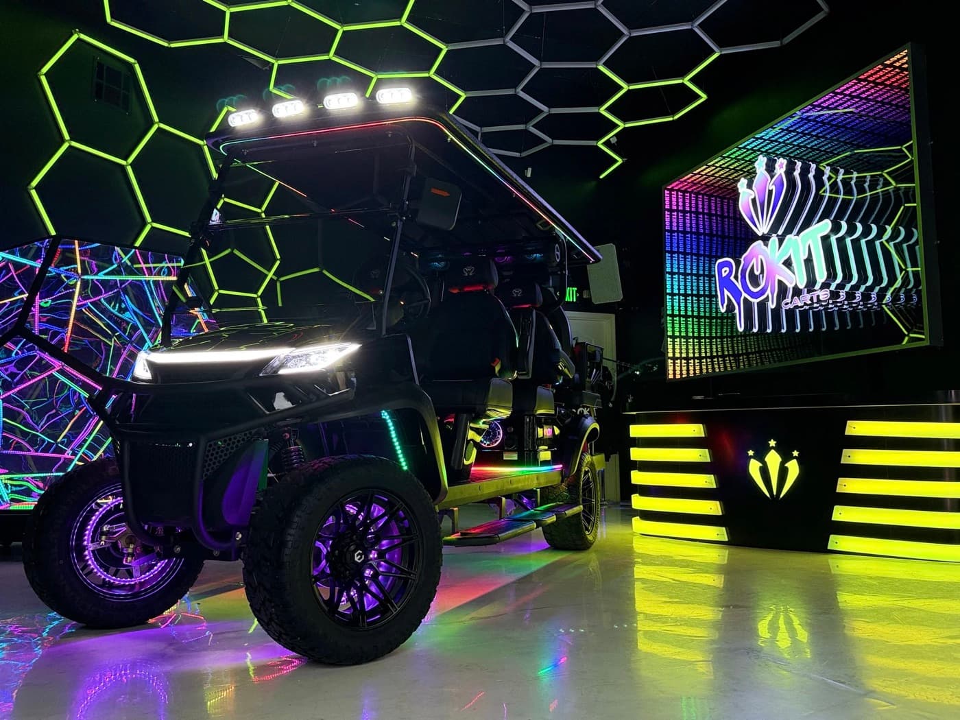 ROKIT Edition Venom EV — ROKIT Carts' customized luxury street-legal golf cart, manufacturer product photo